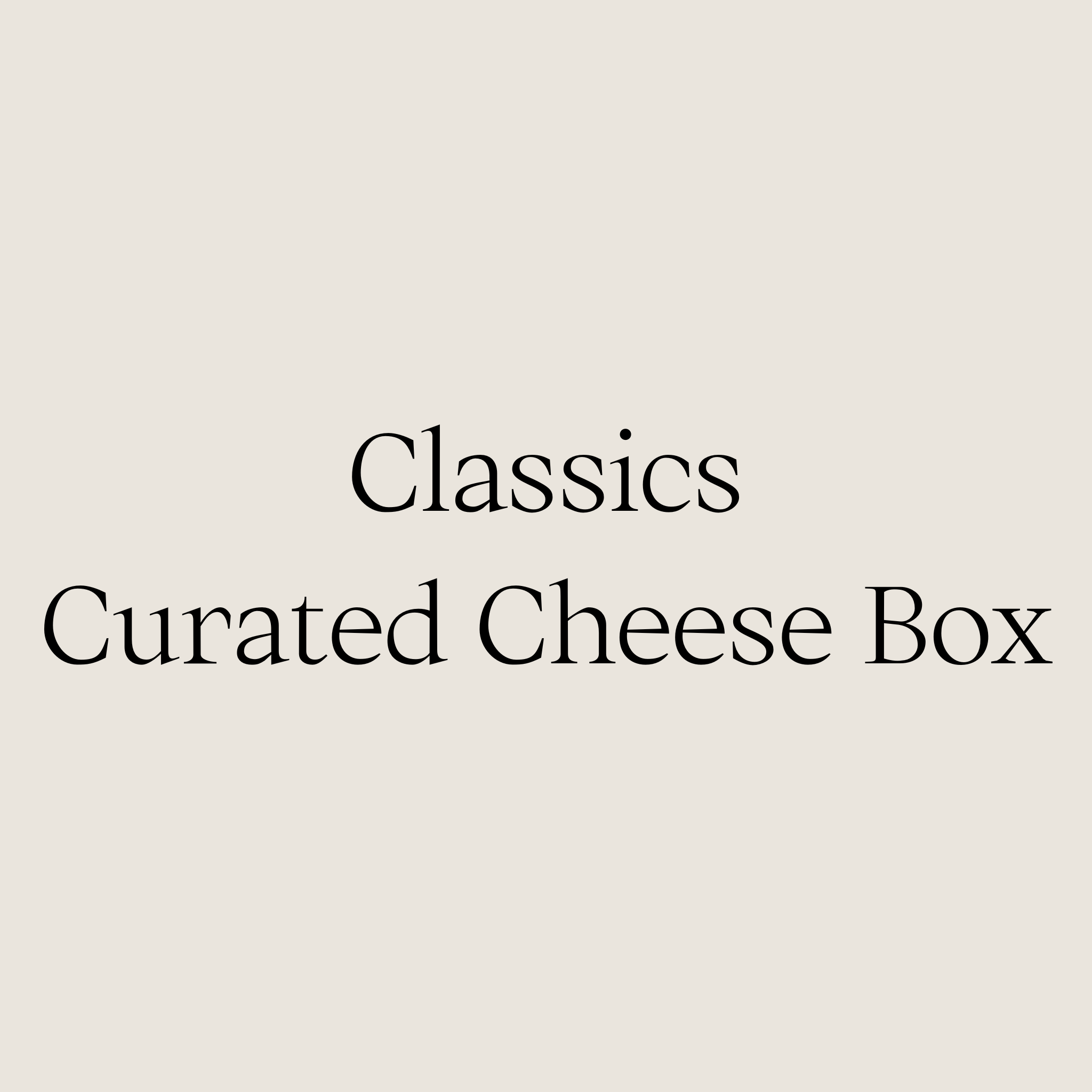 Classics Cheese Box